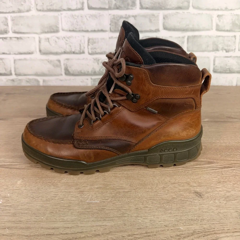 ECCO Track 25 Gore-Tex Hiking Boots Waterproof Brown Mens 45